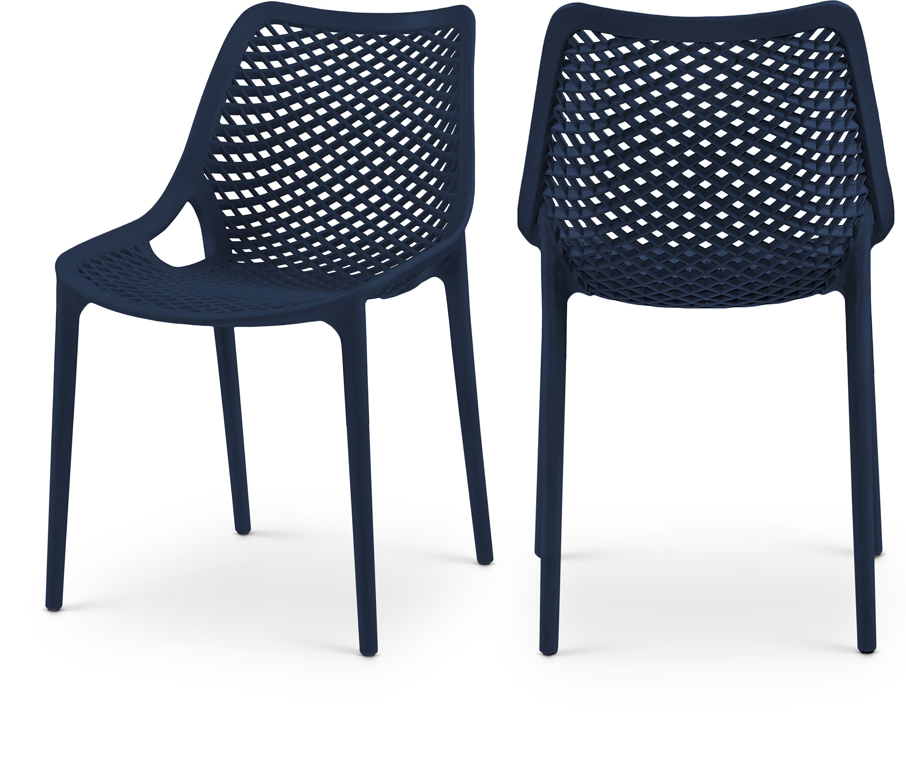 Mykonos Plastic Outdoor Patio Dining Chair - Set of 4