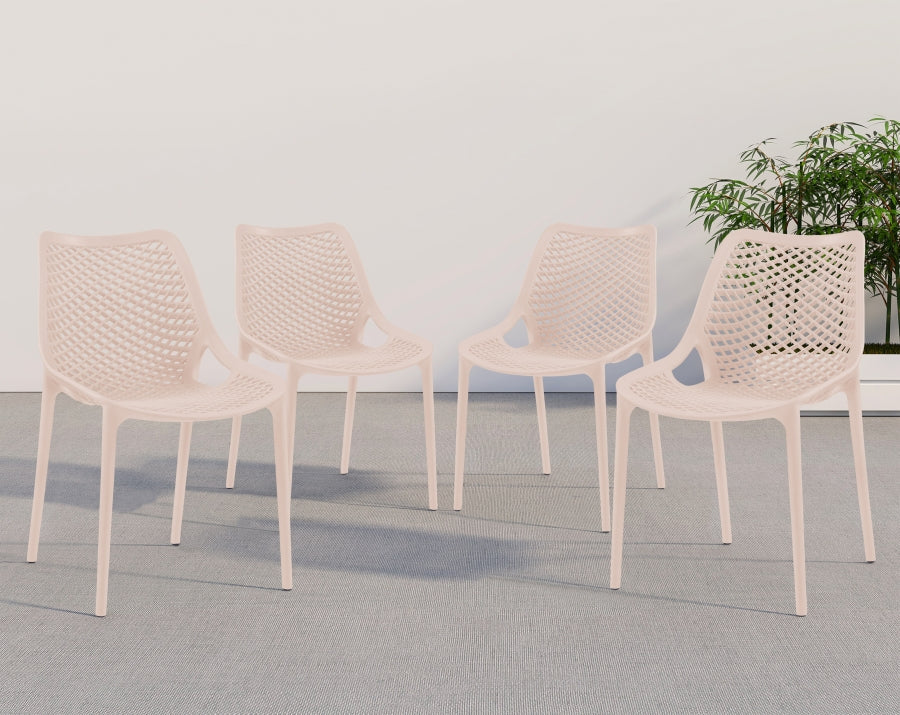 Mykonos Plastic Outdoor Patio Dining Chair - Set of 4