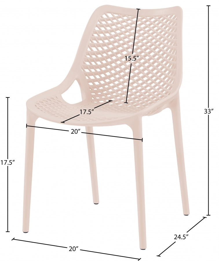 Mykonos Plastic Outdoor Patio Dining Chair - Set of 4