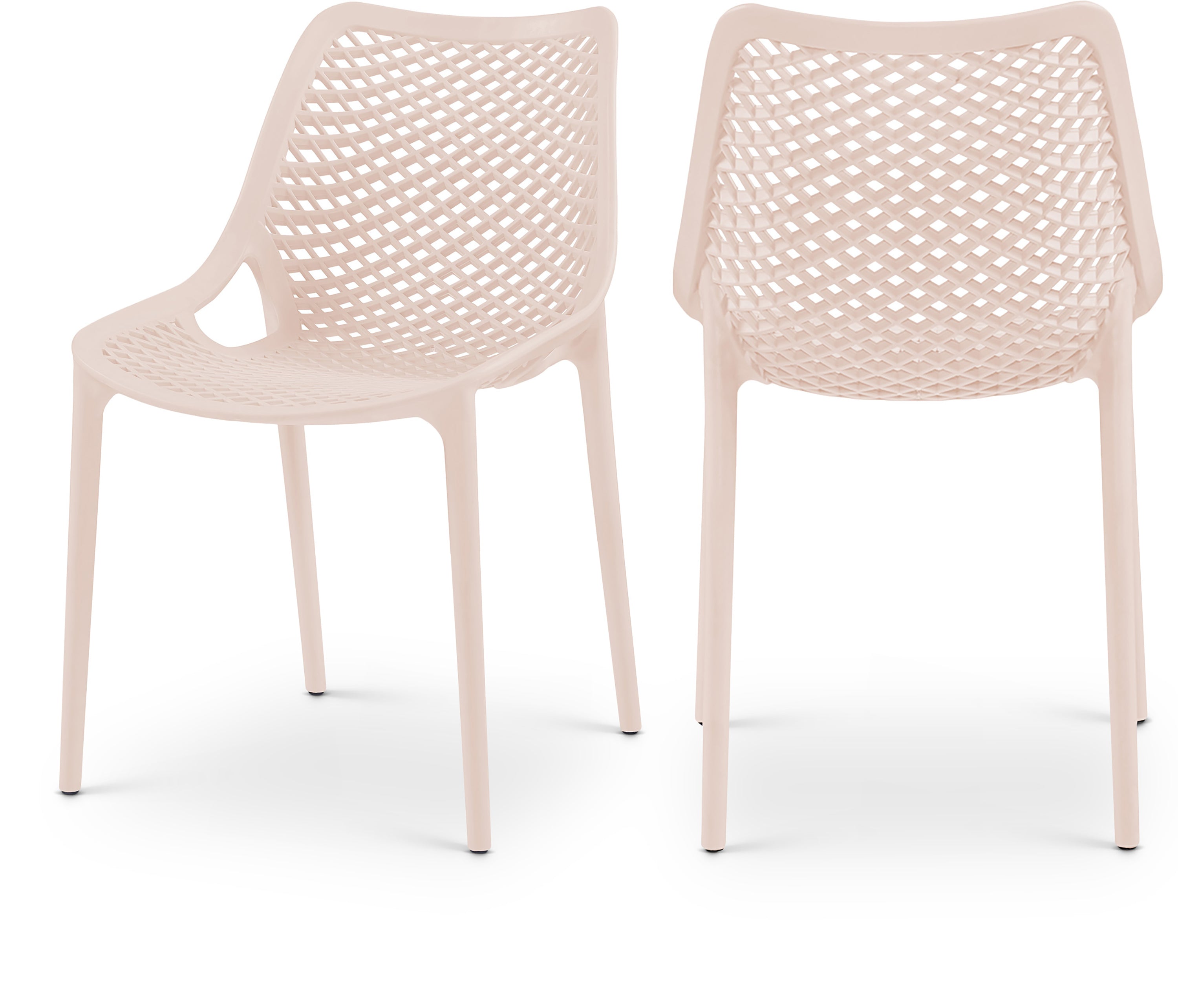 Mykonos Plastic Outdoor Patio Dining Chair - Set of 4