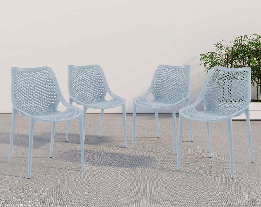 Mykonos Plastic Outdoor Patio Dining Chair - Set of 4