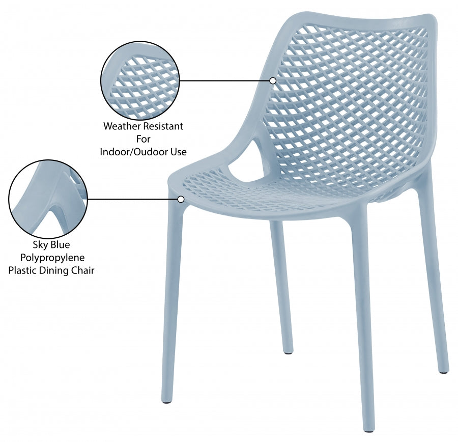 Mykonos Plastic Outdoor Patio Dining Chair - Set of 4