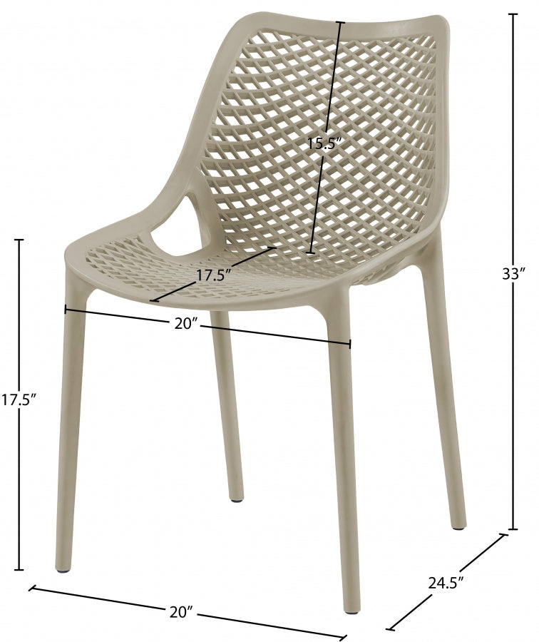 Mykonos Plastic Outdoor Patio Dining Chair - Set of 4