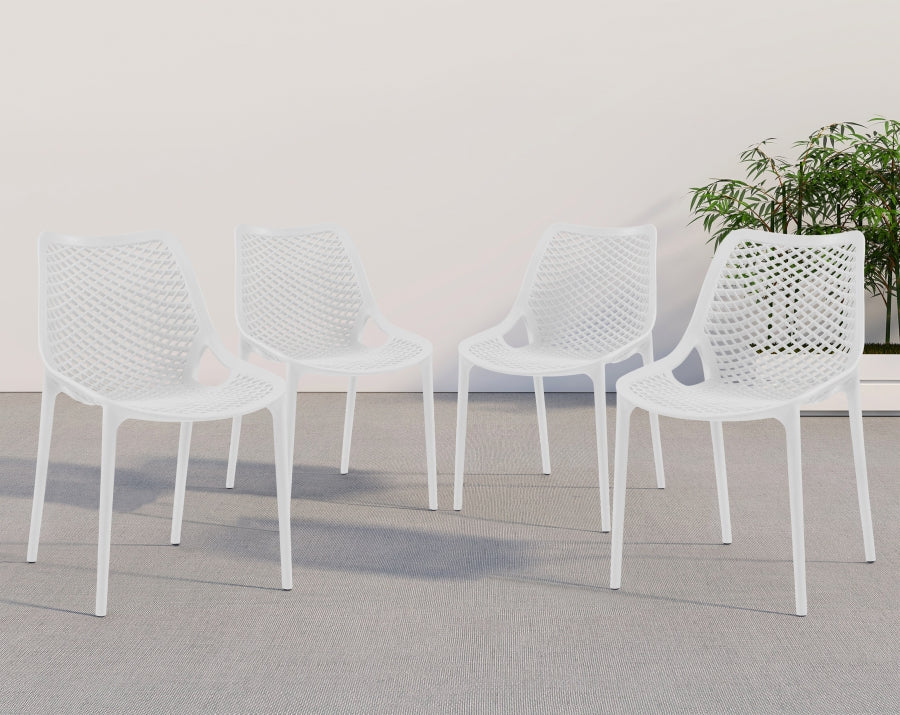 Mykonos Plastic Outdoor Patio Dining Chair - Set of 4