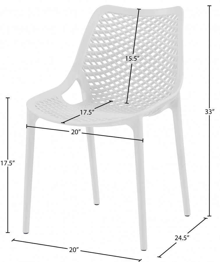 Mykonos Plastic Outdoor Patio Dining Chair - Set of 4