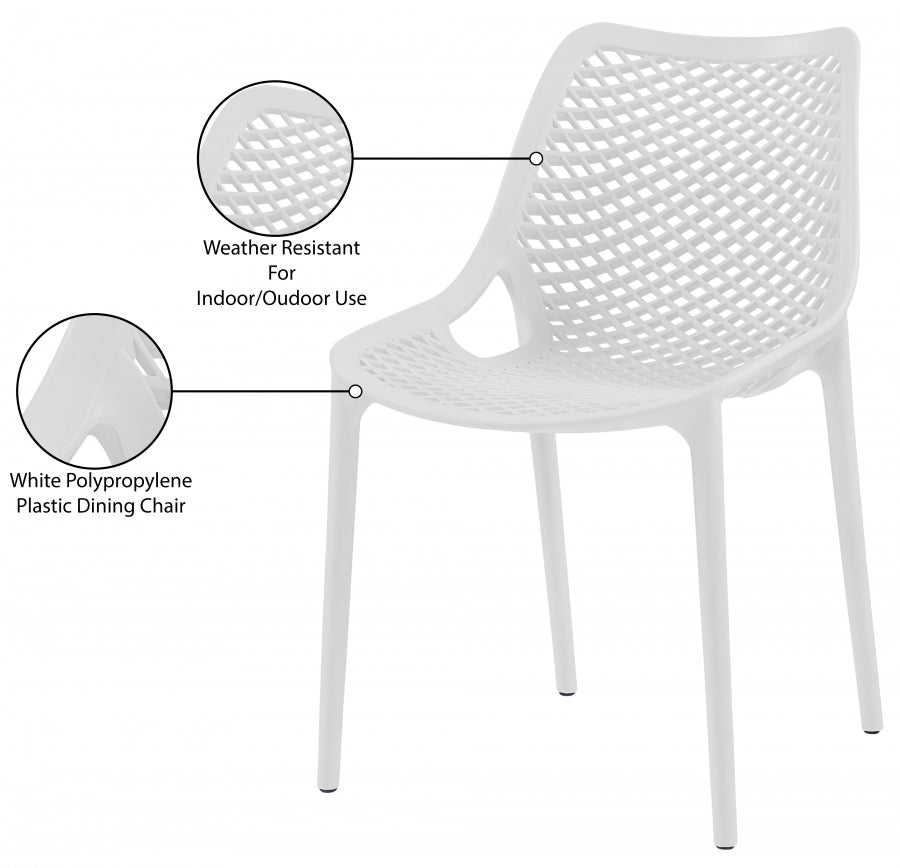 Mykonos Plastic Outdoor Patio Dining Chair - Set of 4