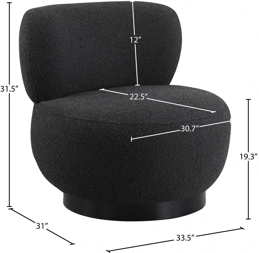 Calais Boucle Fabric Upholstered Accent Chair
