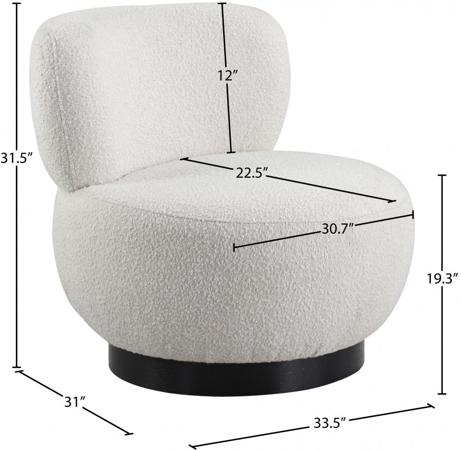 Calais Boucle Fabric Upholstered Accent Chair