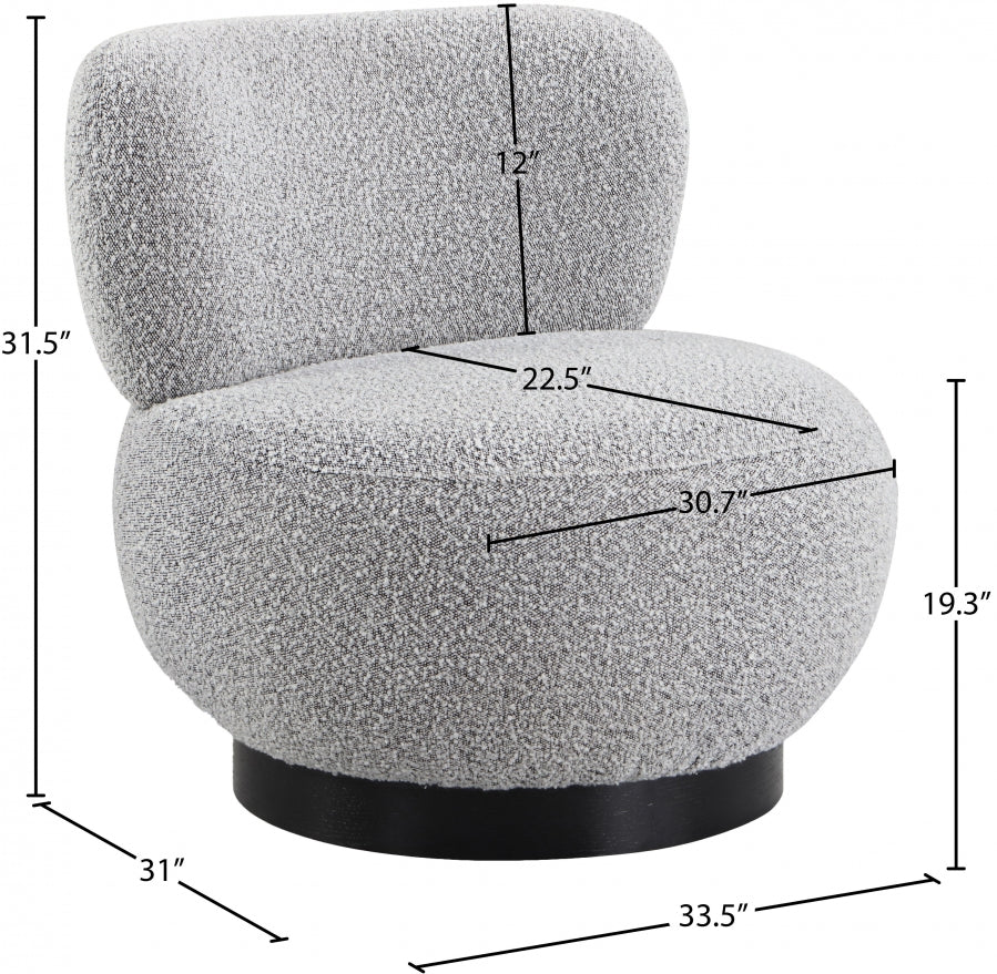 Calais Boucle Fabric Upholstered Accent Chair