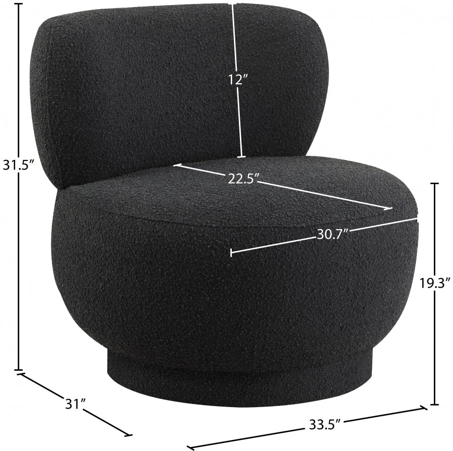 Calais Boucle Fabric Upholstered Accent Chair