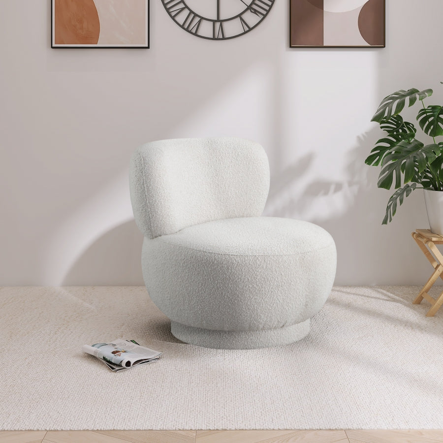 Calais Boucle Fabric Upholstered Accent Chair