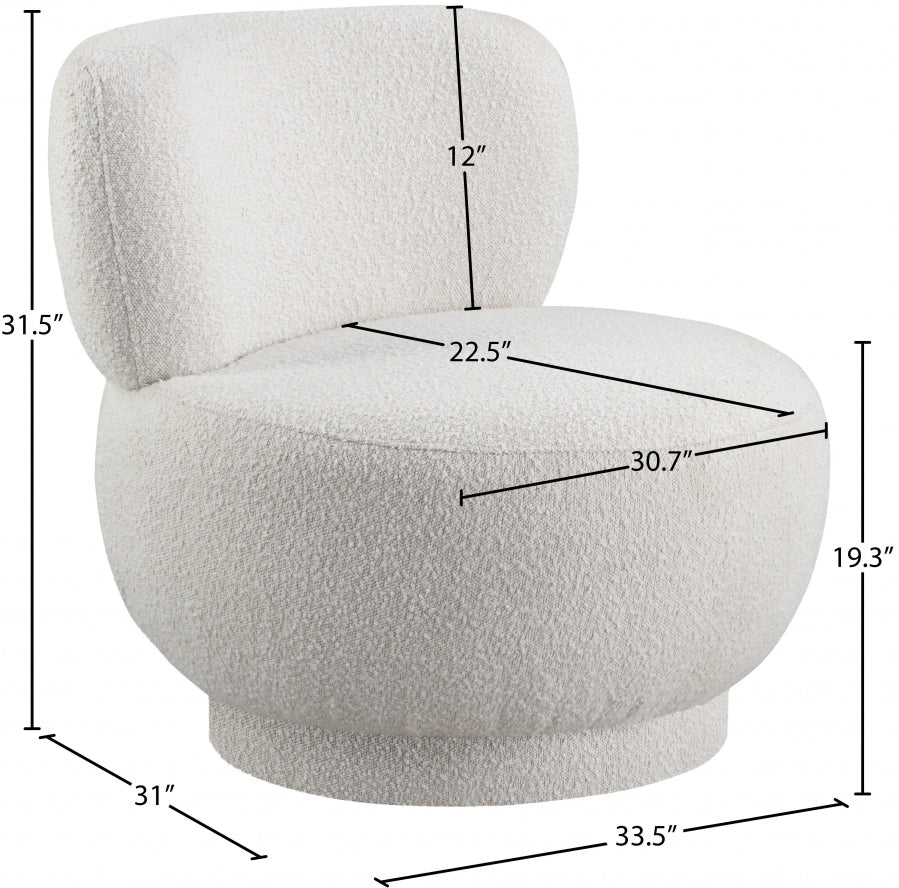 Calais Boucle Fabric Upholstered Accent Chair