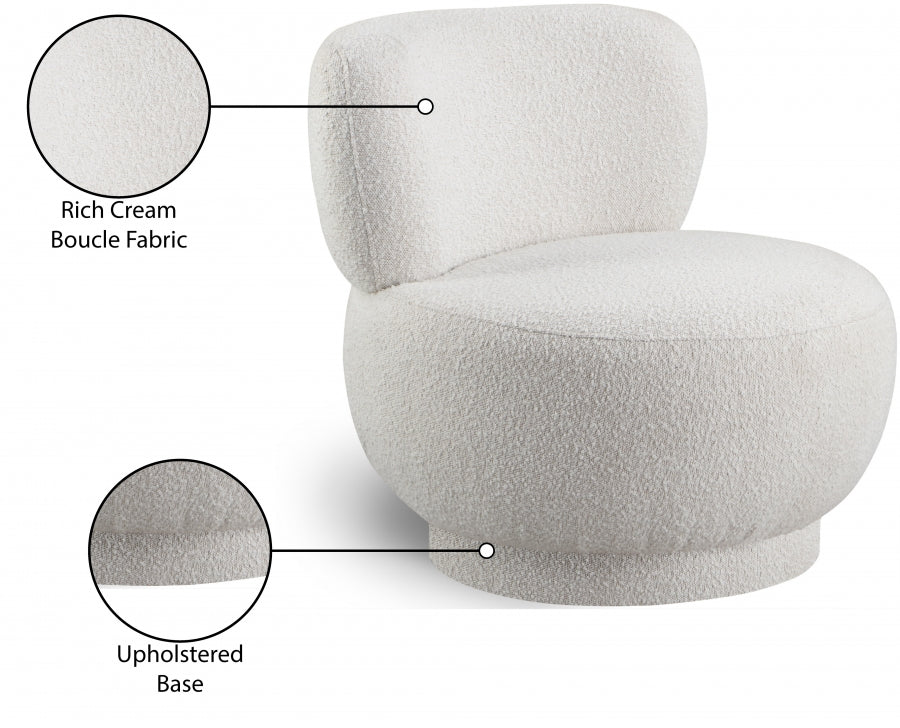 Calais Boucle Fabric Upholstered Accent Chair
