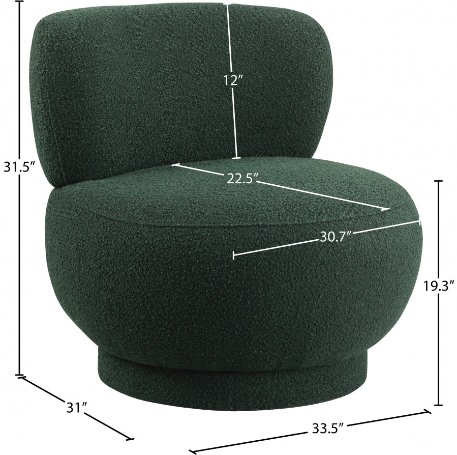 Calais Boucle Fabric Upholstered Accent Chair