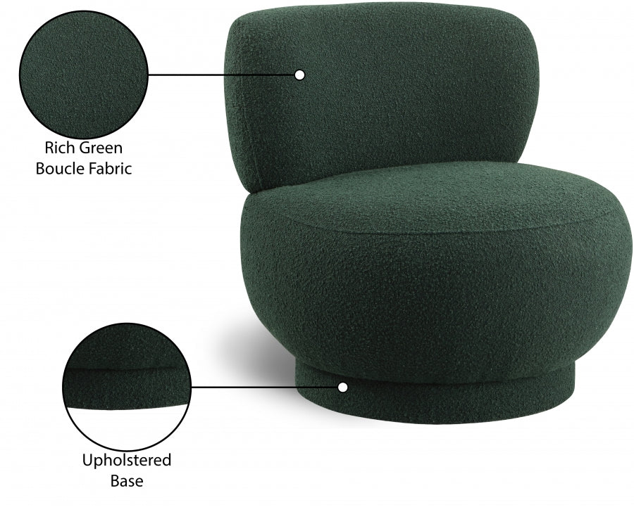Calais Boucle Fabric Upholstered Accent Chair