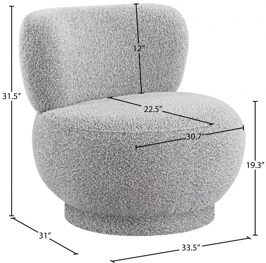 Calais Boucle Fabric Upholstered Accent Chair