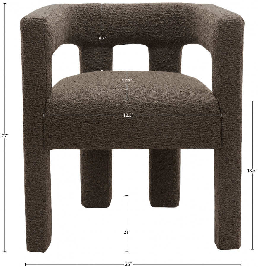 Athena Boucle Fabric Upholstered Accent | Dining Chair