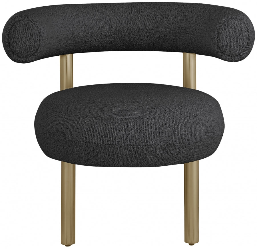 Bordeaux Boucle Fabric Upholstered Accent Chair