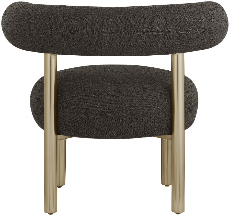 Bordeaux Boucle Fabric Upholstered Accent Chair