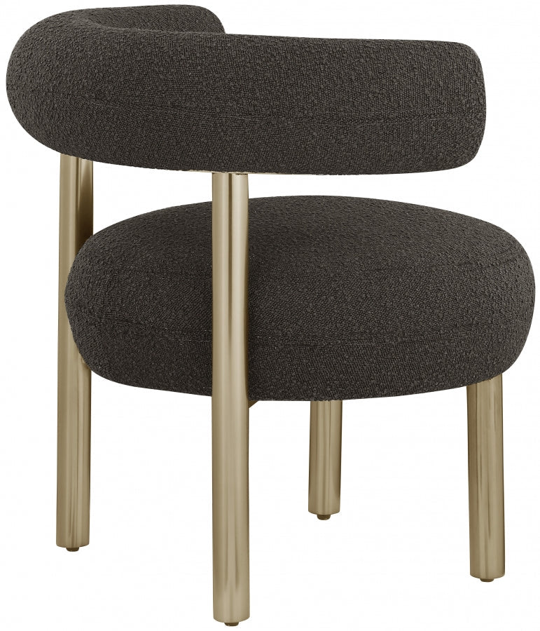 Bordeaux Boucle Fabric Upholstered Accent Chair