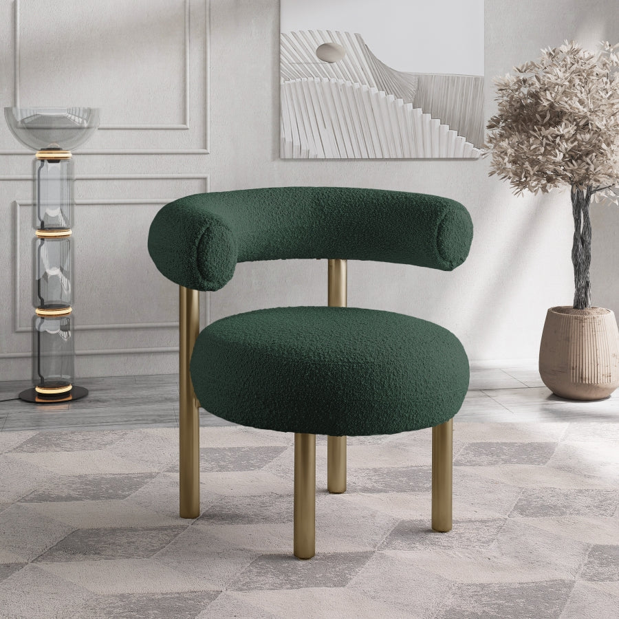Bordeaux Boucle Fabric Upholstered Accent Chair