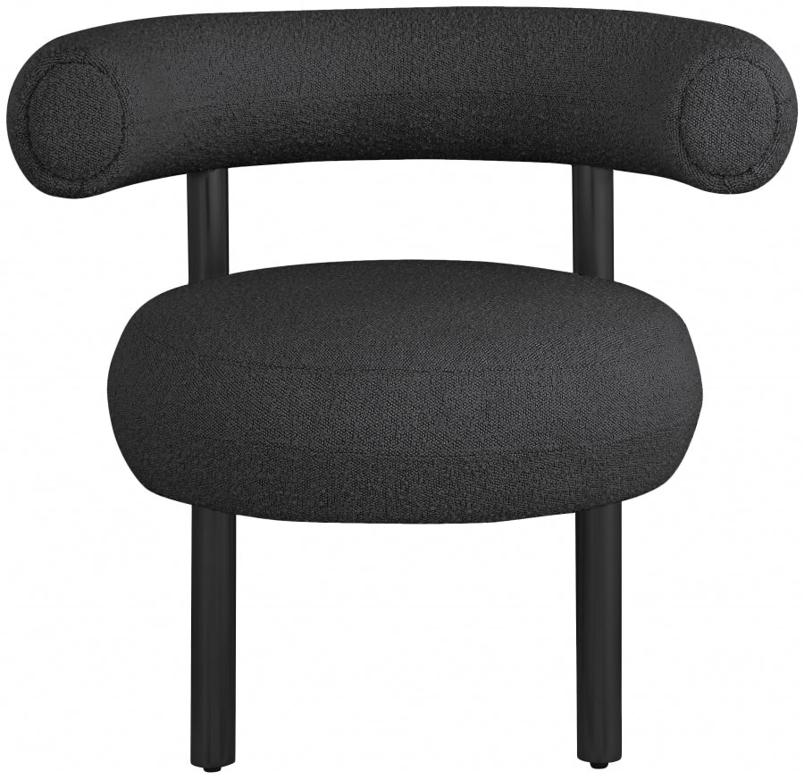 Bordeaux Boucle Fabric Upholstered Accent Chair