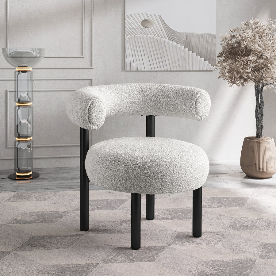 Bordeaux Boucle Fabric Upholstered Accent Chair
