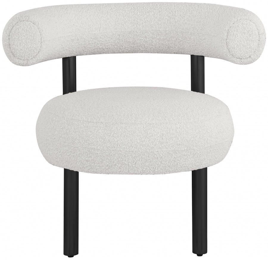Bordeaux Boucle Fabric Upholstered Accent Chair