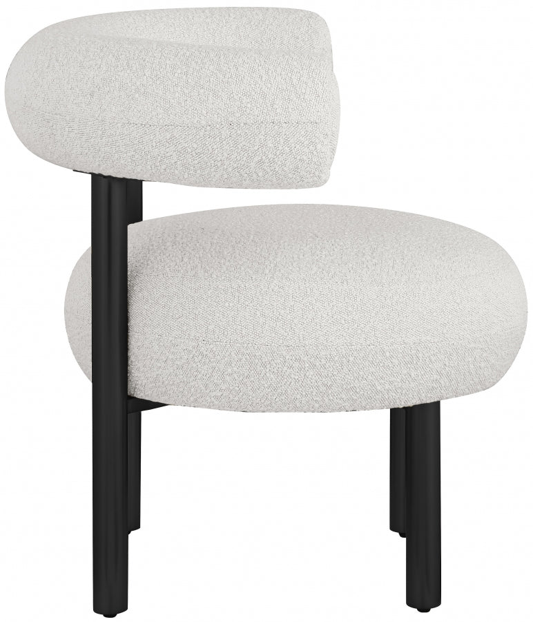 Bordeaux Boucle Fabric Upholstered Accent Chair
