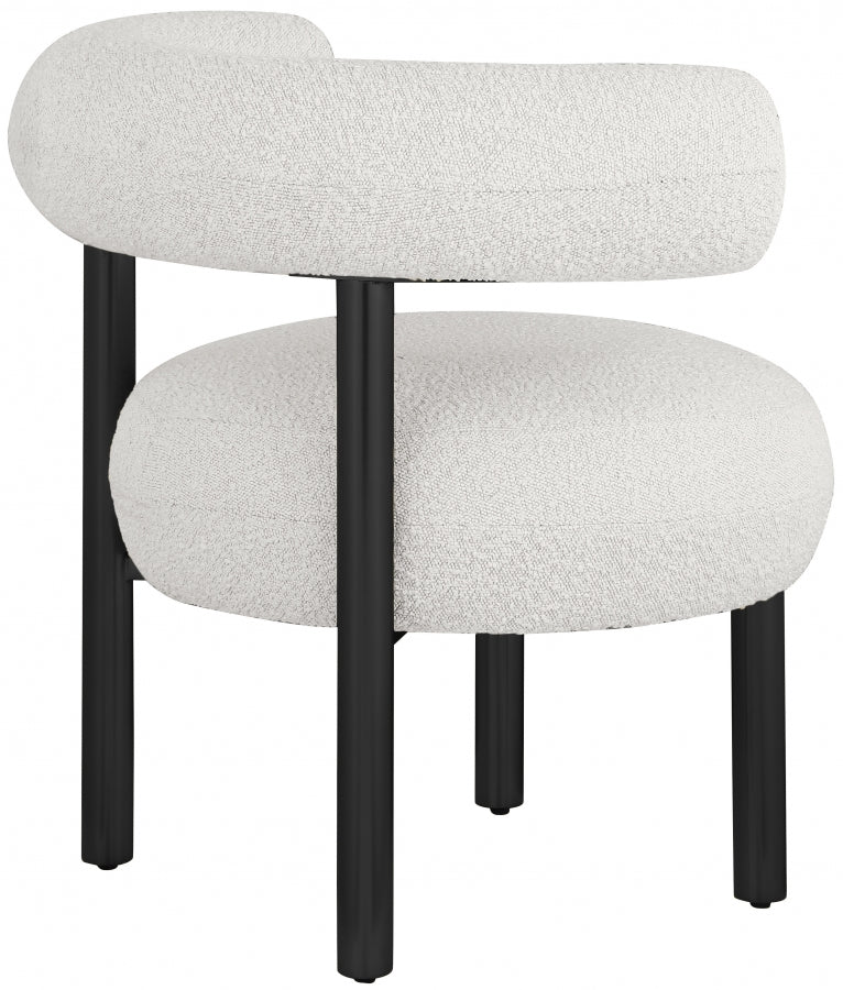 Bordeaux Boucle Fabric Upholstered Accent Chair