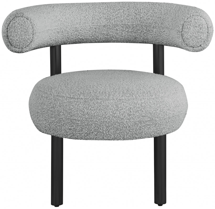 Bordeaux Boucle Fabric Upholstered Accent Chair
