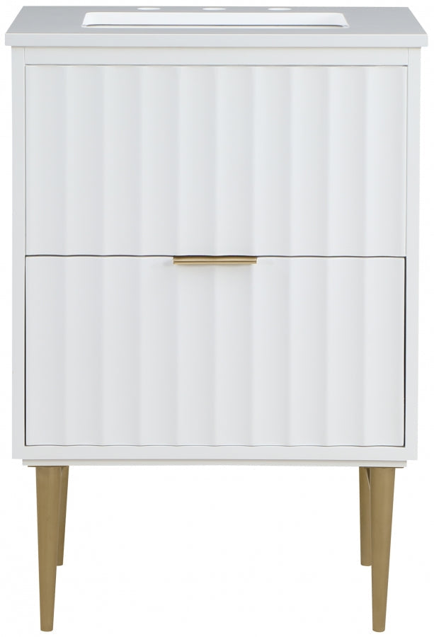 Modernist Engineered Stone Top And Solid Wood Base (brushed gold) Bathroom Vanity
