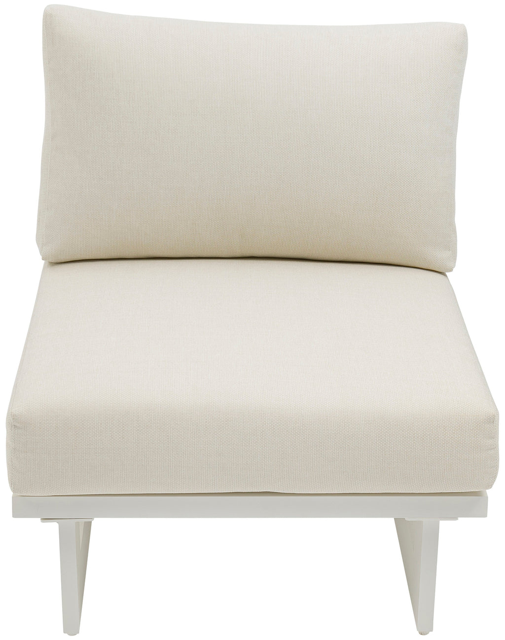 Maldives Water Resistant Fabric Upholstered Outdoor Patio Modular Armless Chair