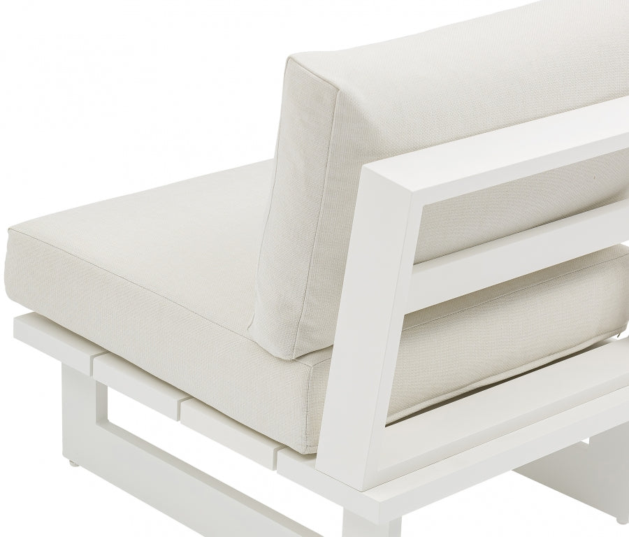 Maldives Water Resistant Fabric Upholstered Outdoor Patio Modular Armless Chair
