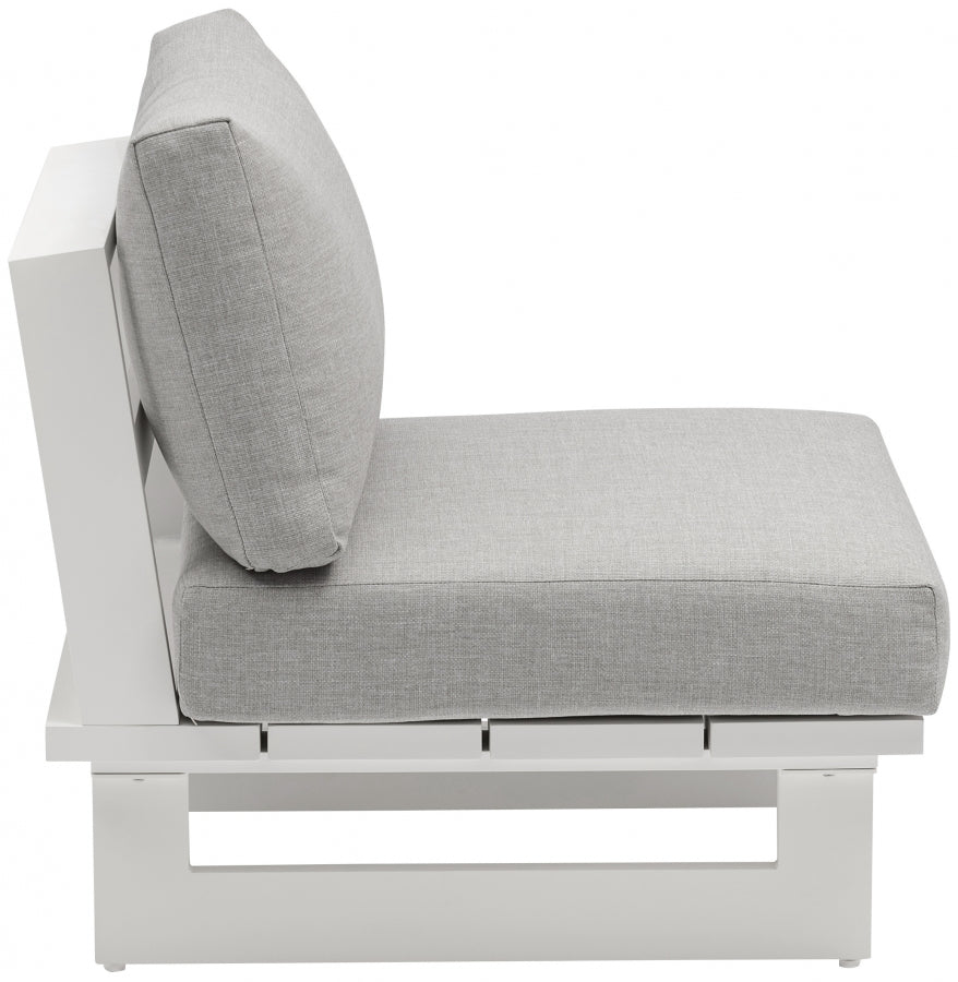 Maldives Water Resistant Fabric Upholstered Outdoor Patio Modular Armless Chair