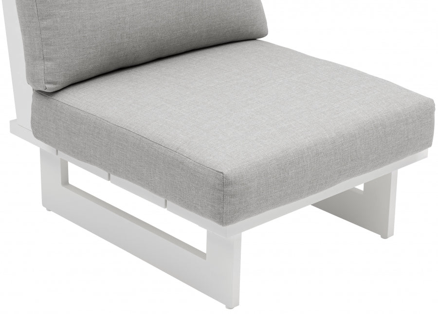 Maldives Water Resistant Fabric Upholstered Outdoor Patio Modular Armless Chair