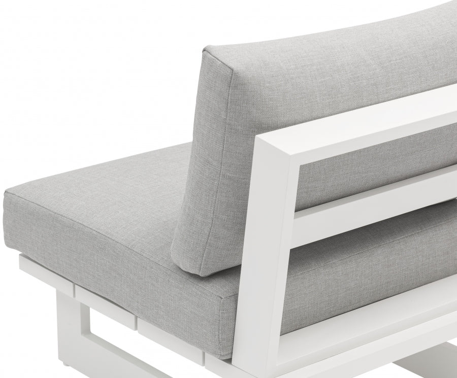 Maldives Water Resistant Fabric Upholstered Outdoor Patio Modular Armless Chair