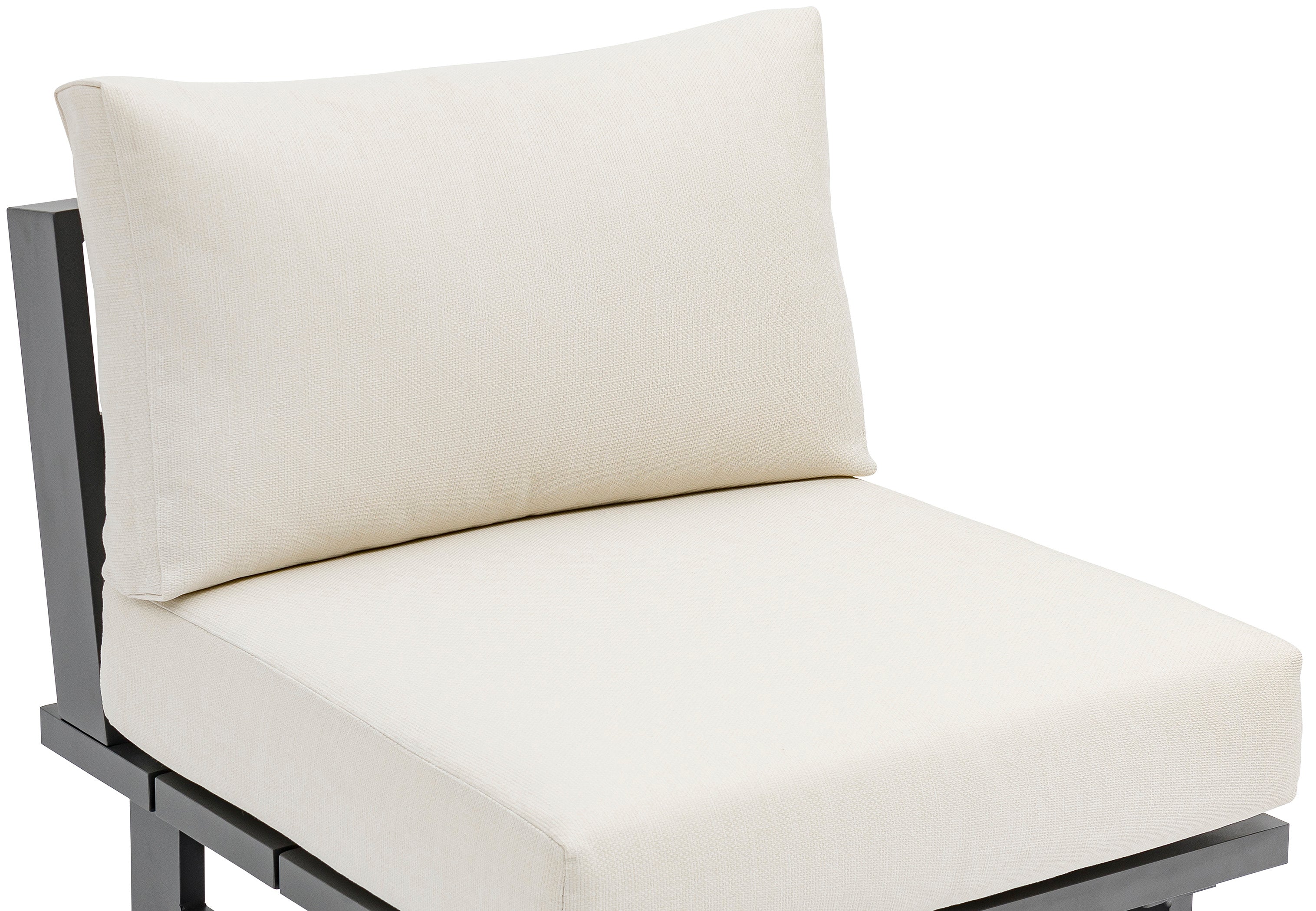 Maldives Water Resistant Fabric Upholstered Outdoor Patio Modular Armless Chair