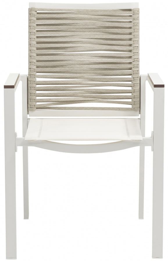 Maldives Mesh And Rope Fabric Outdoor Patio Dining Arm Chair
