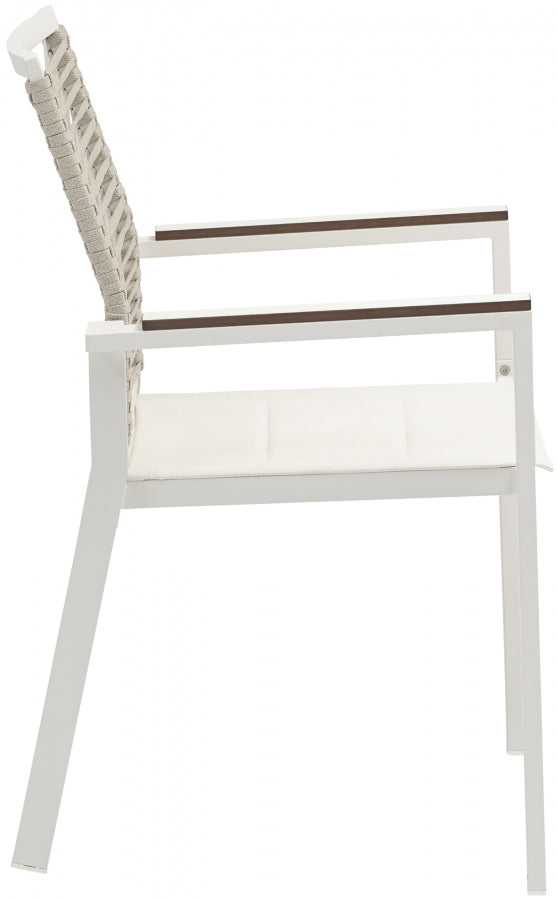 Maldives Mesh And Rope Fabric Outdoor Patio Dining Arm Chair