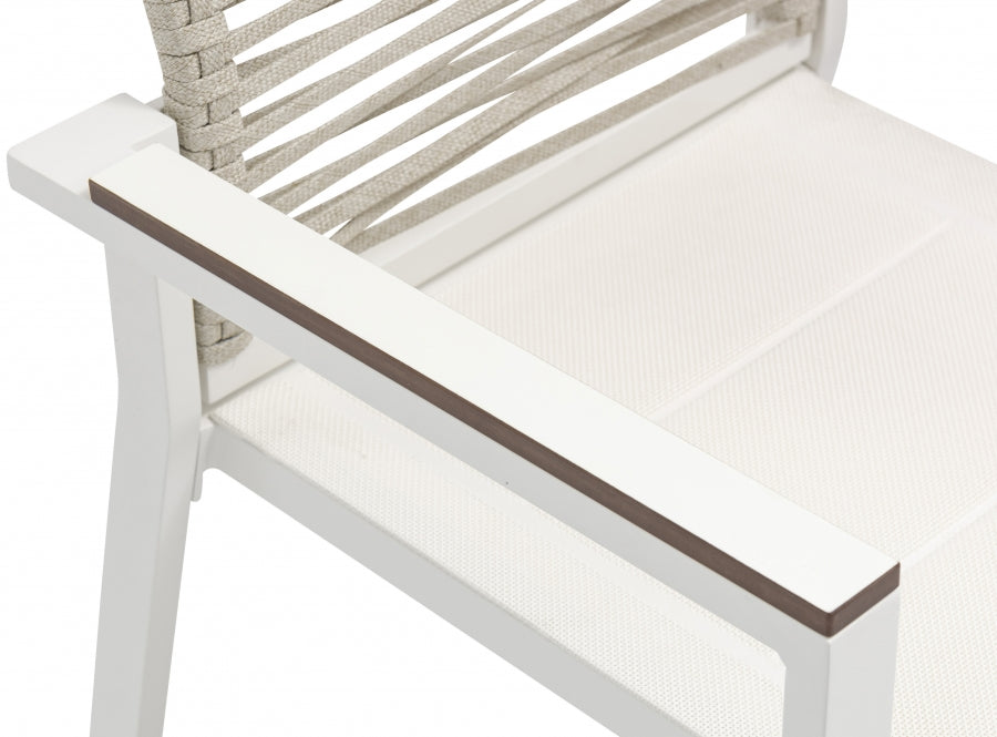 Maldives Mesh And Rope Fabric Outdoor Patio Dining Arm Chair