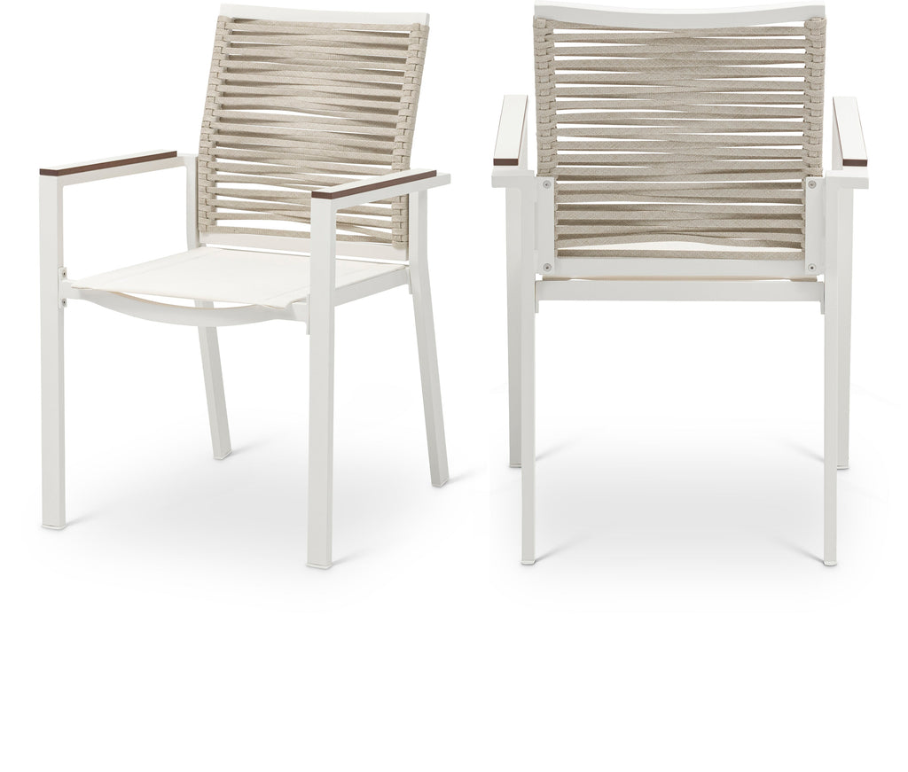 Maldives Mesh And Rope Fabric Outdoor Patio Dining Arm Chair