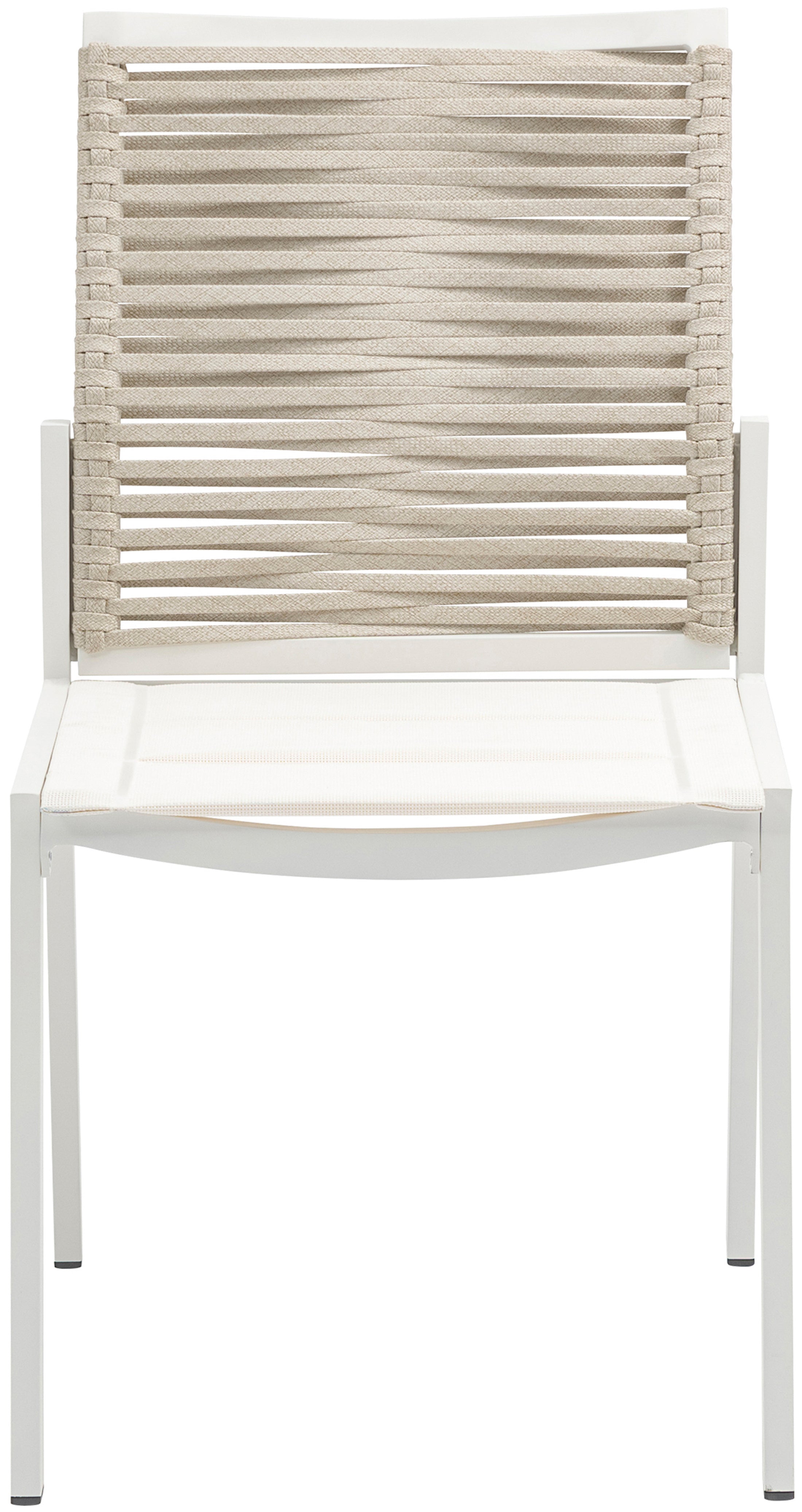 Maldives Mesh And Rope Fabric Outdoor Patio Dining Side Chair