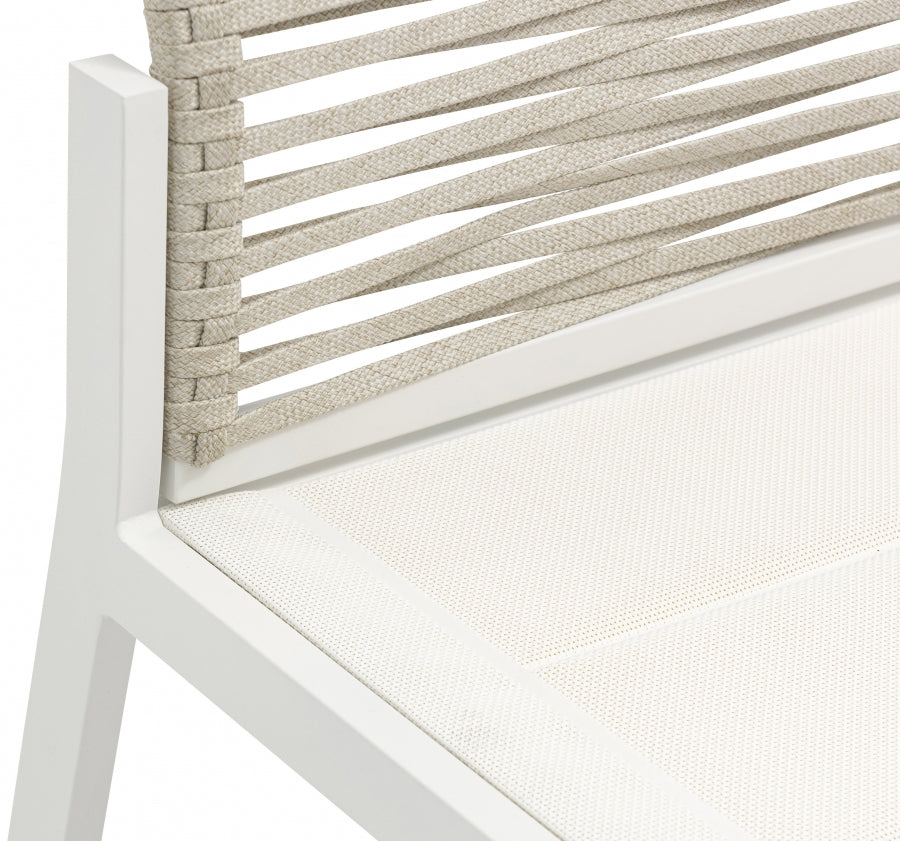 Maldives Mesh And Rope Fabric Outdoor Patio Dining Side Chair