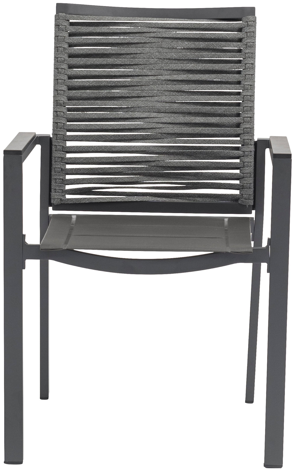 Maldives Mesh And Rope Fabric Outdoor Patio Dining Arm Chair