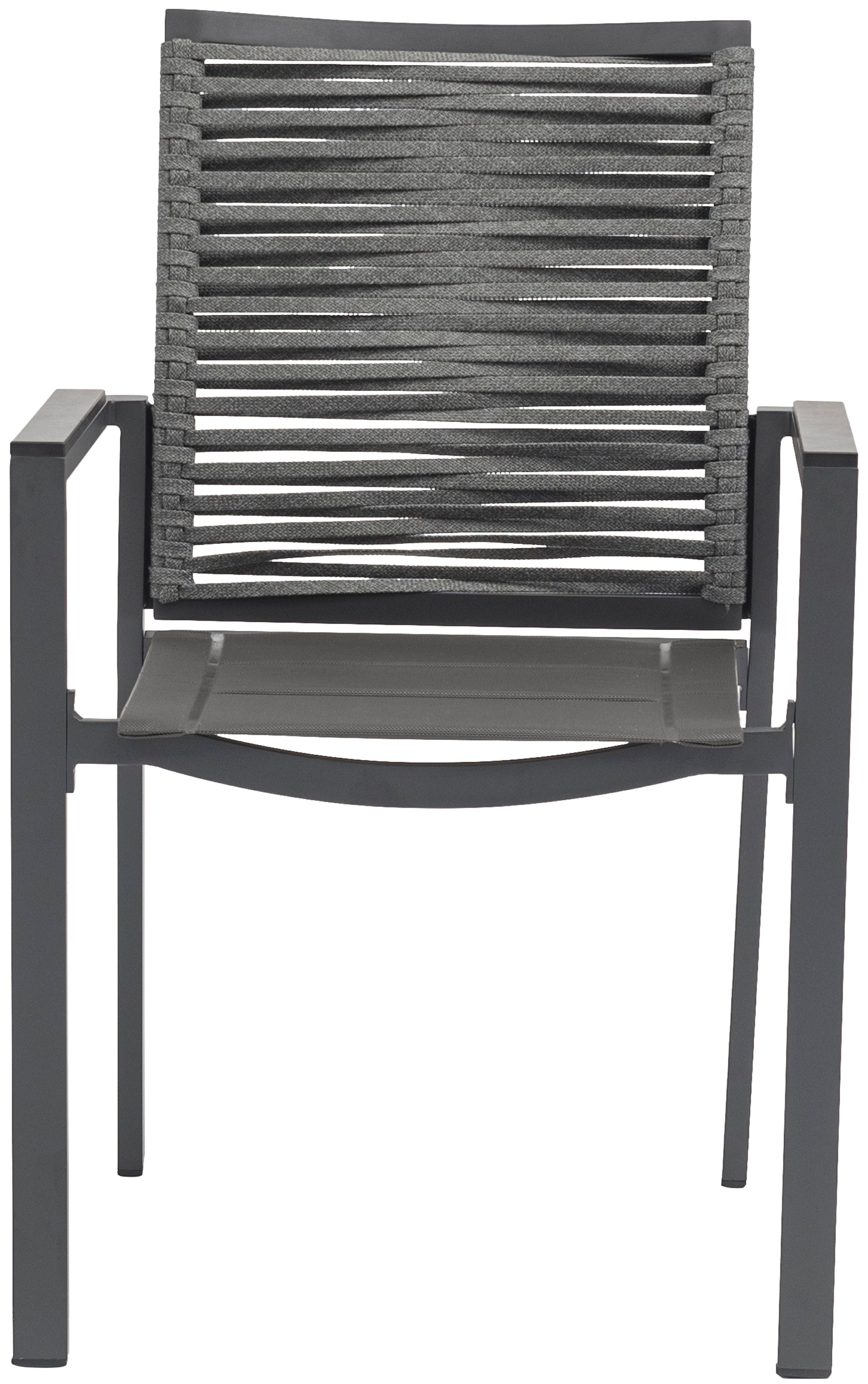 Maldives Mesh And Rope Fabric Outdoor Patio Dining Arm Chair