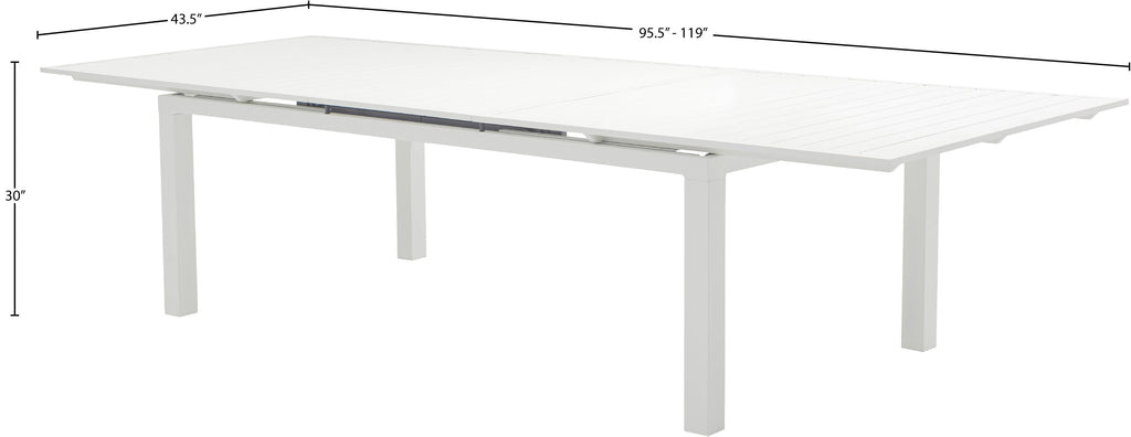 Maldives 95.5" Aluminum Outdoor Patio Dining Table