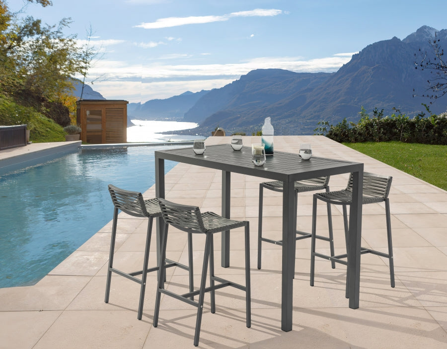 Maldives Aluminum Outdoor Patio Rectangle Bar Table