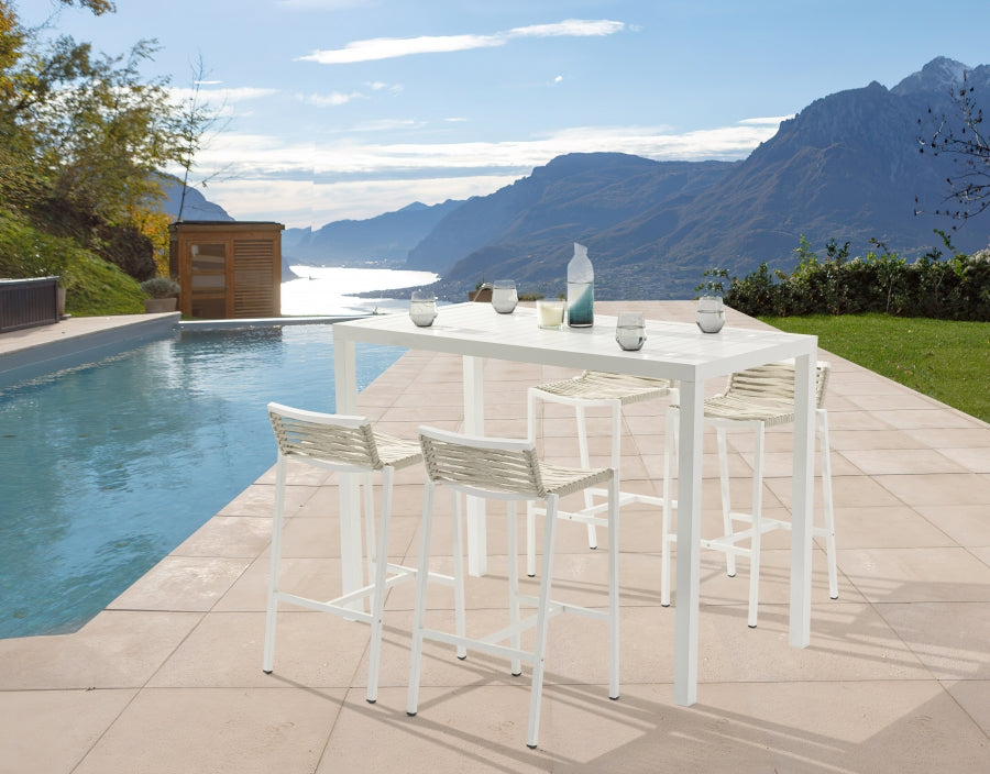 Maldives Aluminum Outdoor Patio Rectangle Bar Table