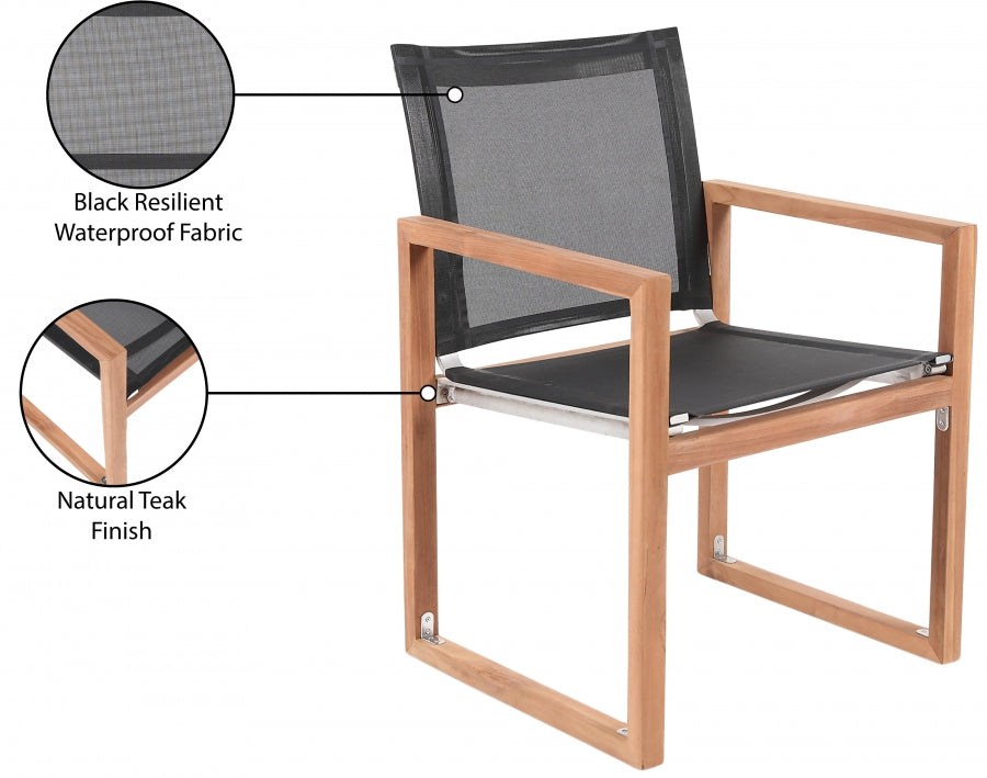 Tulum Water Resistant Mesh Fabric Outdoor Patio Dining Arm Chair